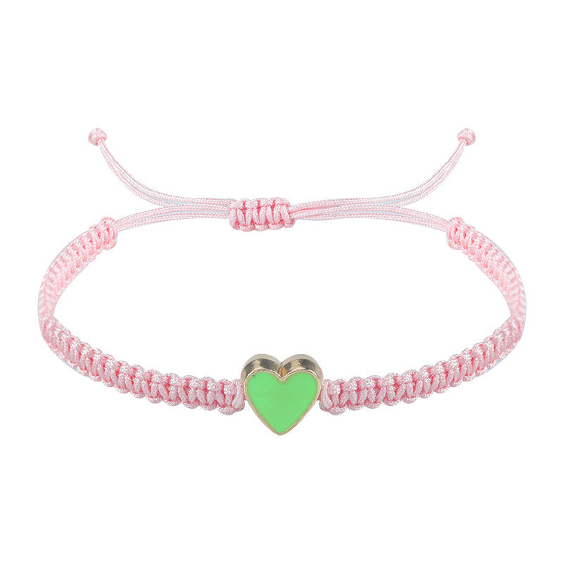 Wholesale Adjustable Surfer Hand Rope Love Shape Couple Bracelet