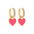 Wholesale  color love pendant zircon earbuckle earrings