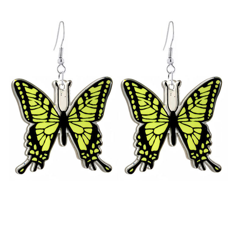 Wholesale Colorful Butterfly Acrylic Earrings ACC-ES-YiYuan014
