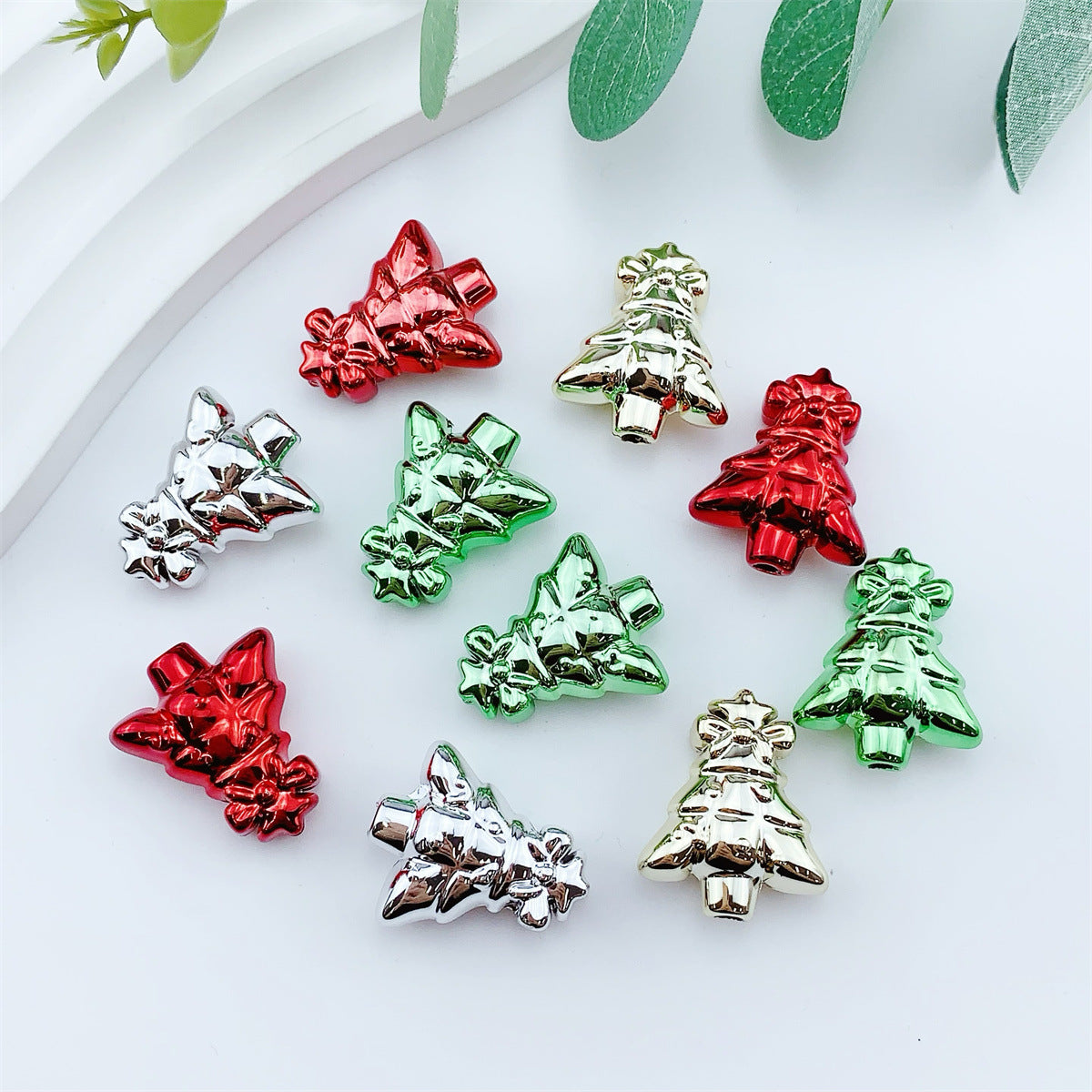Wholesale 10pcs   Christmas colorful  Focal Beads DIY Bead Accessories