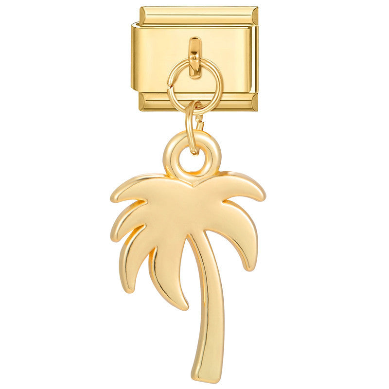 Wholesale Italian Charm Bracelet 9mm DIY Splicing Gold Pendant Titanium Steel Composable Bracelet