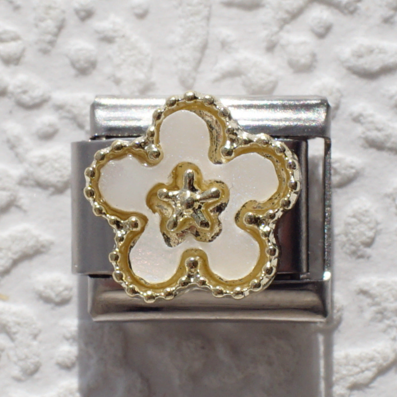 Wholesale Italian Style Four Leaf Clover Modular Bracelet Black Gold Stainless Steel Jewelry Accessory Gift