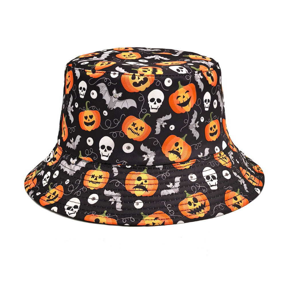 Wholesale  Funny Pumpkin Lantern Printed Bucket Hat