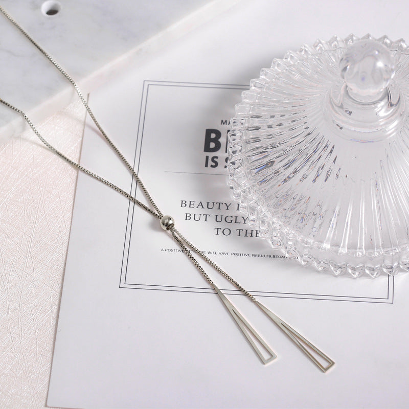 Wholesale sweater chain long necklace  light luxury titanium steel necklaces