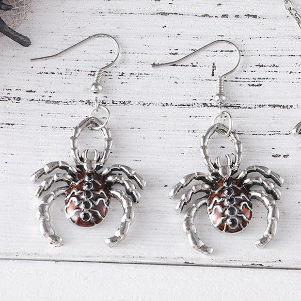 Wholesale Electroplated Zinc Alloy Gothic   Jewelry Set Retro Animal Earrings Necklace Party Wear Gift