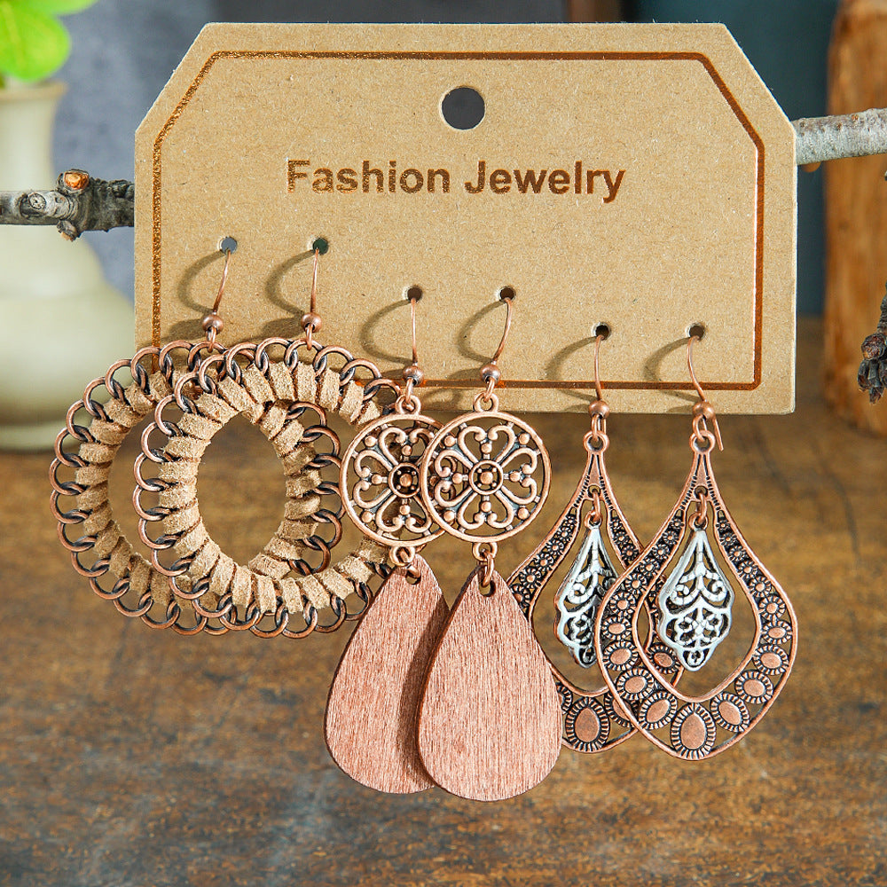 Wholesale Bohemian Retro Earring Set - Mix and Match Party Wear Jewelry Accessory