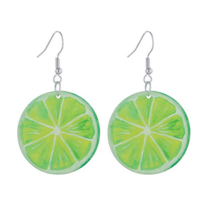 Wholesale Summer Fruit Acrylic Double-Sided Earrings