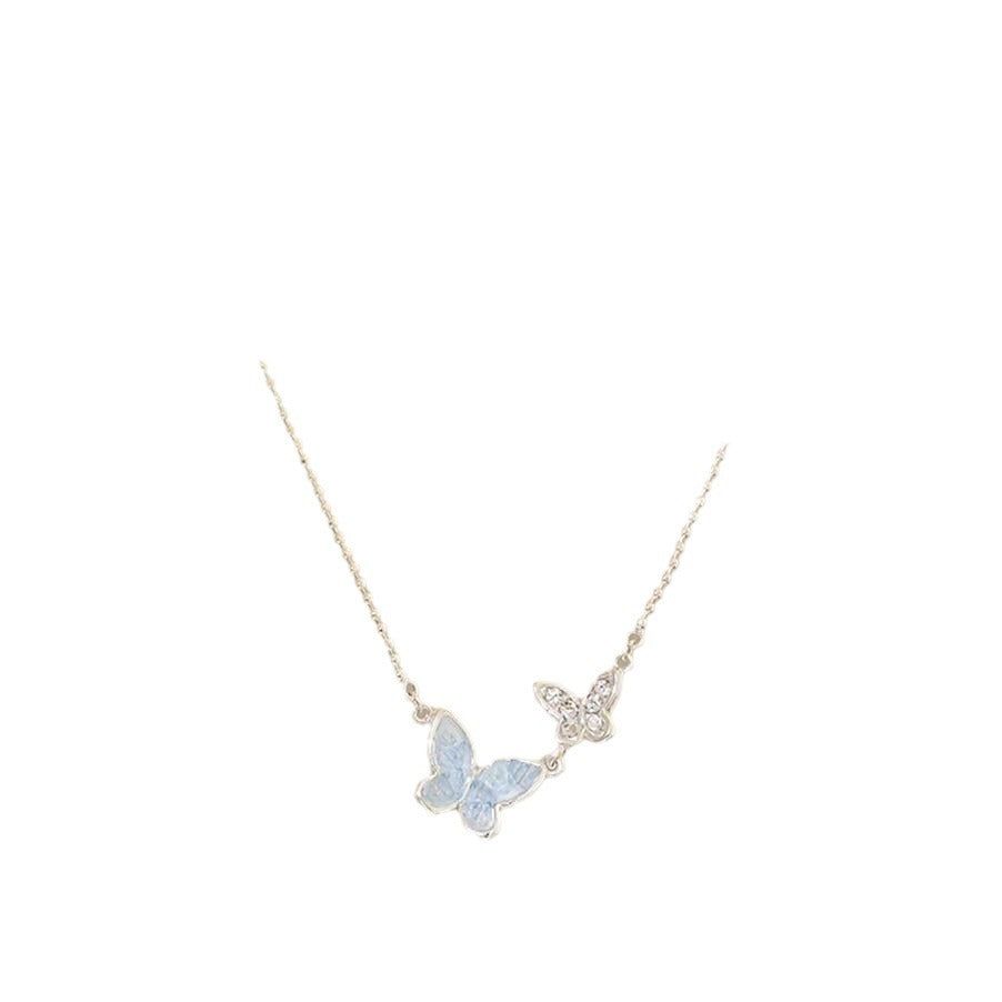 Wholesale light luxury kyanite butterfly diamond earrings bracelet necklace