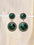 Wholesale green diamond flower lovely earrings