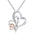 Wholesale  three-heart and love creative necklace