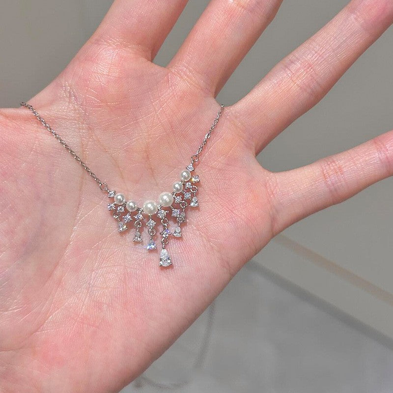 Wholesale starry teardrop necklace