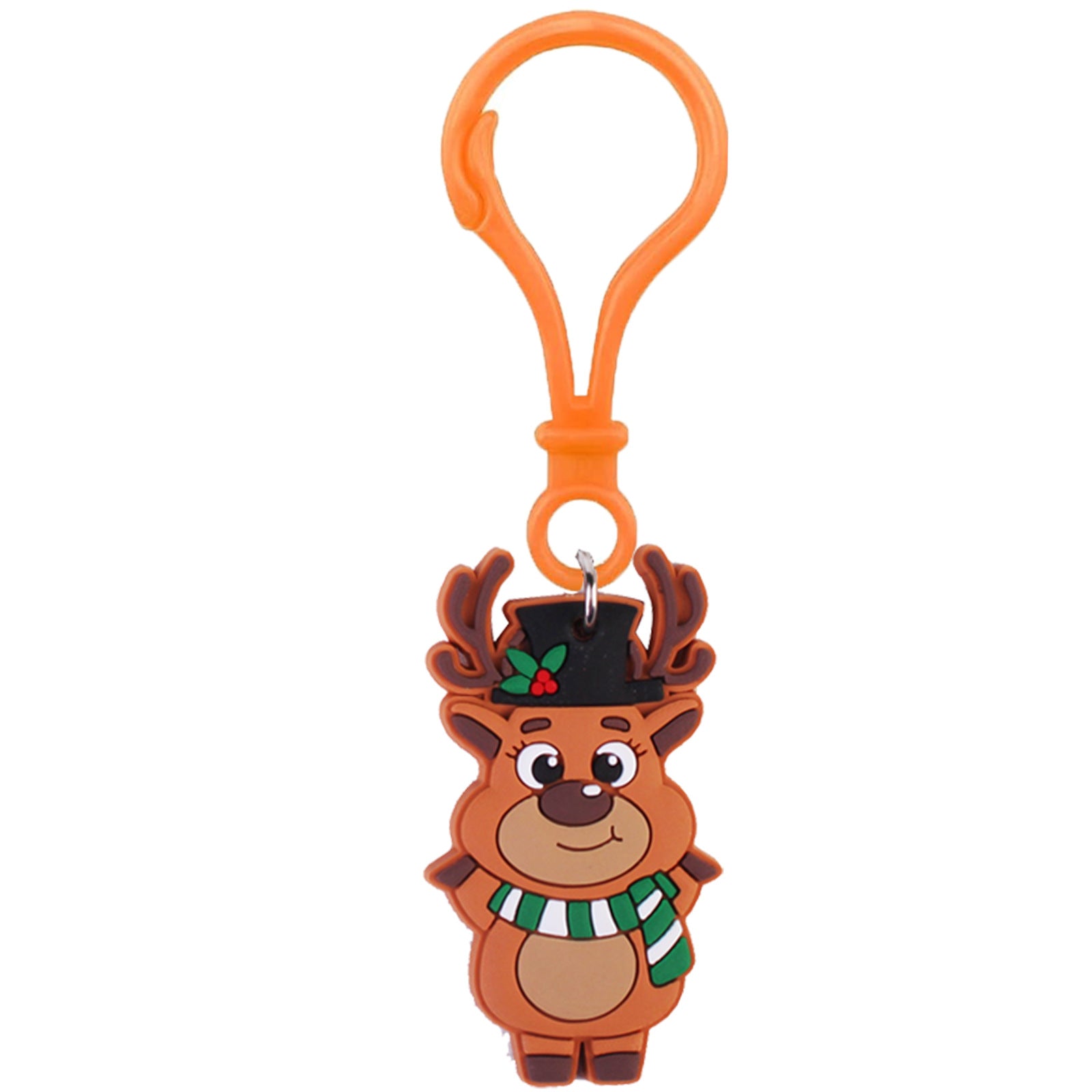Wholesale PVC Christmas Snowman Keychain Pendant Bookbag Charm Winter Gift