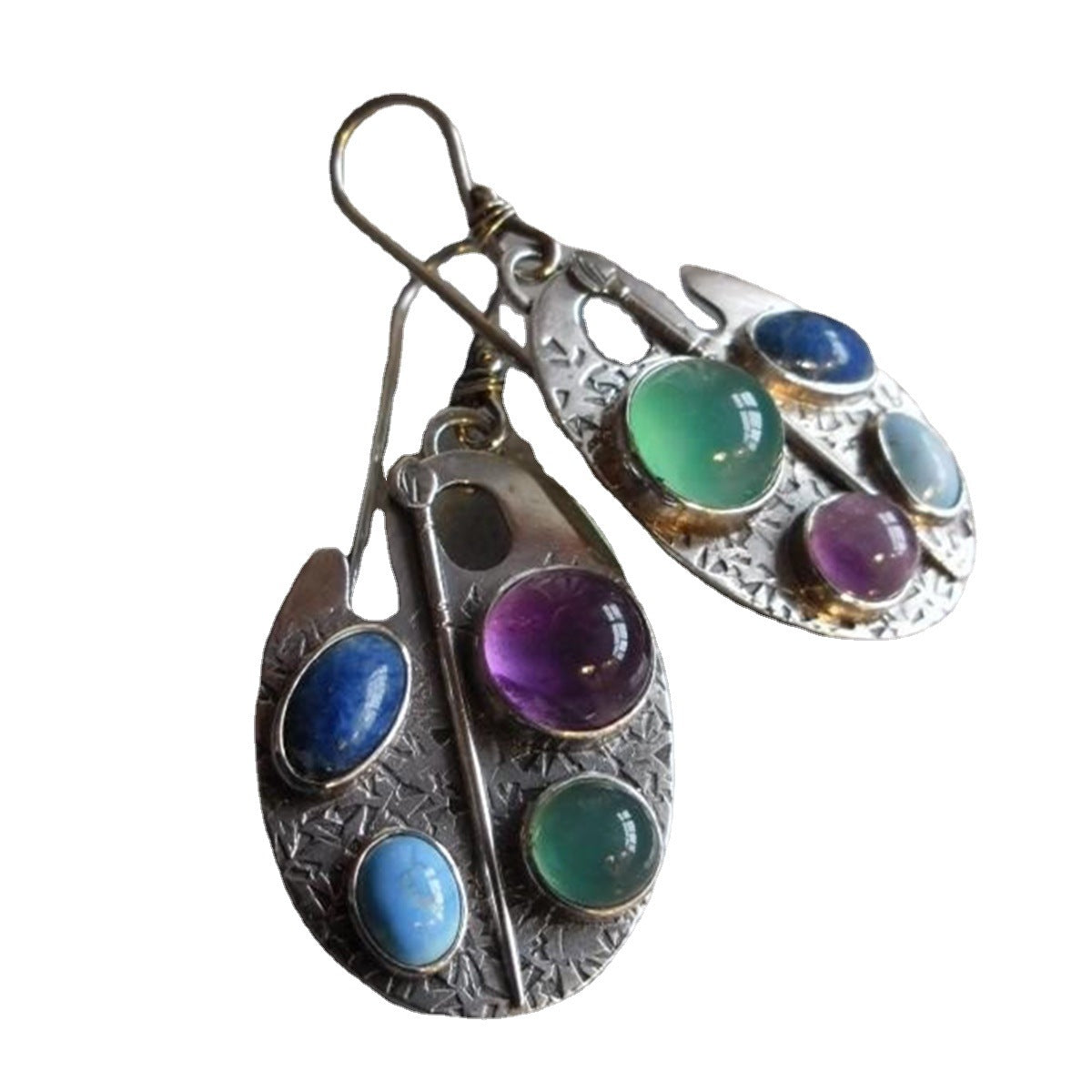 Wholesale Bohemian Geometric Gemstone Earrings Fashion Jewelry Accessory Gift Boutique Resale