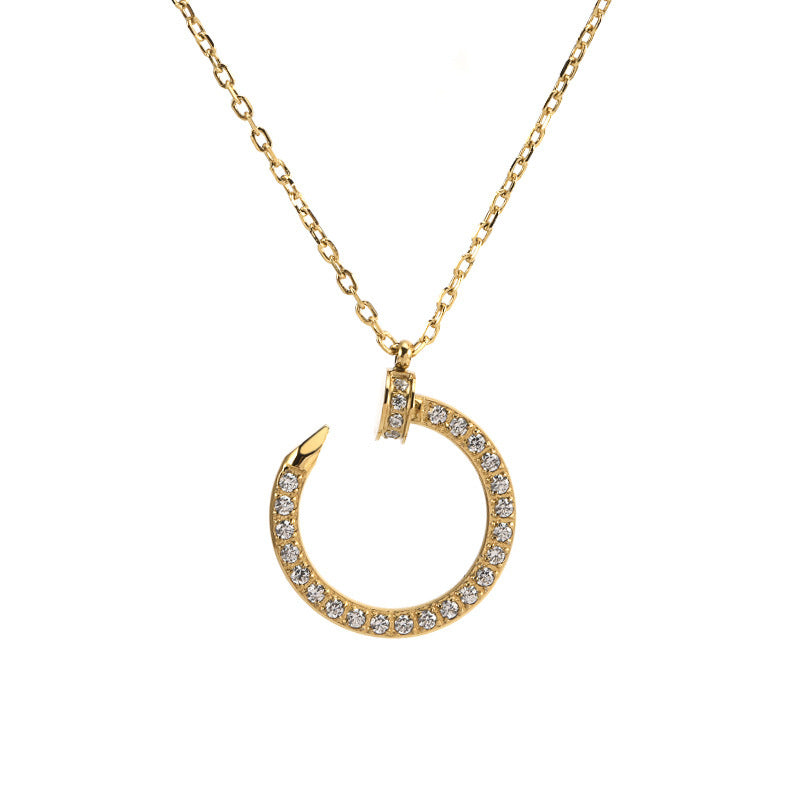 Wholesale 18K Rose Gold Inlaid Diamond Necklaces ACC-NE-NaBao003