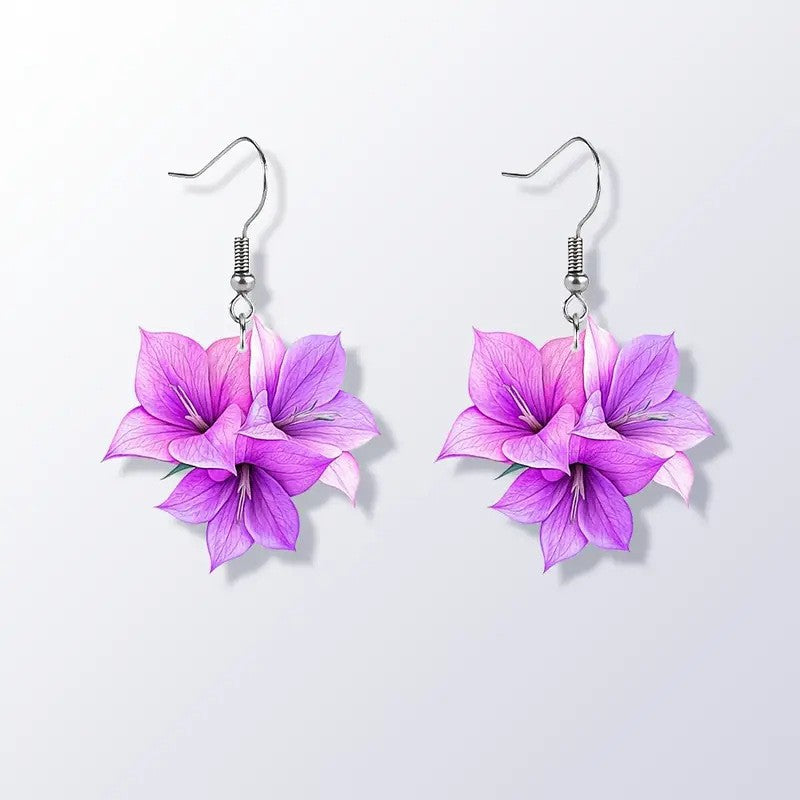 Wholesale Cherry Blossom Flower Acrylic Earrings