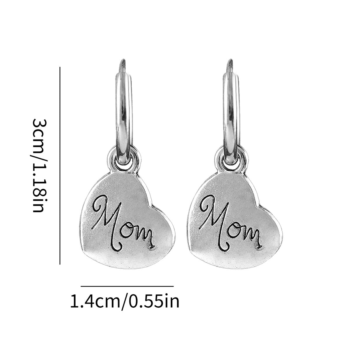 Wholesale  love pendant earrings creative design sense mother's day gift jewelry