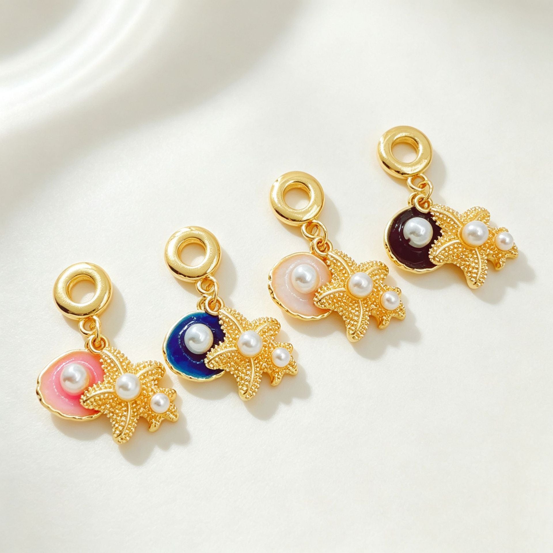 Wholesale Starfish Pendant Necklace Gold Plated Copper Fashion Jewelry Accessory Gift