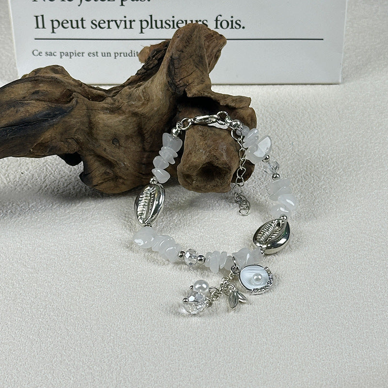 Wholesale  natural crystal irregular gravel bracelet