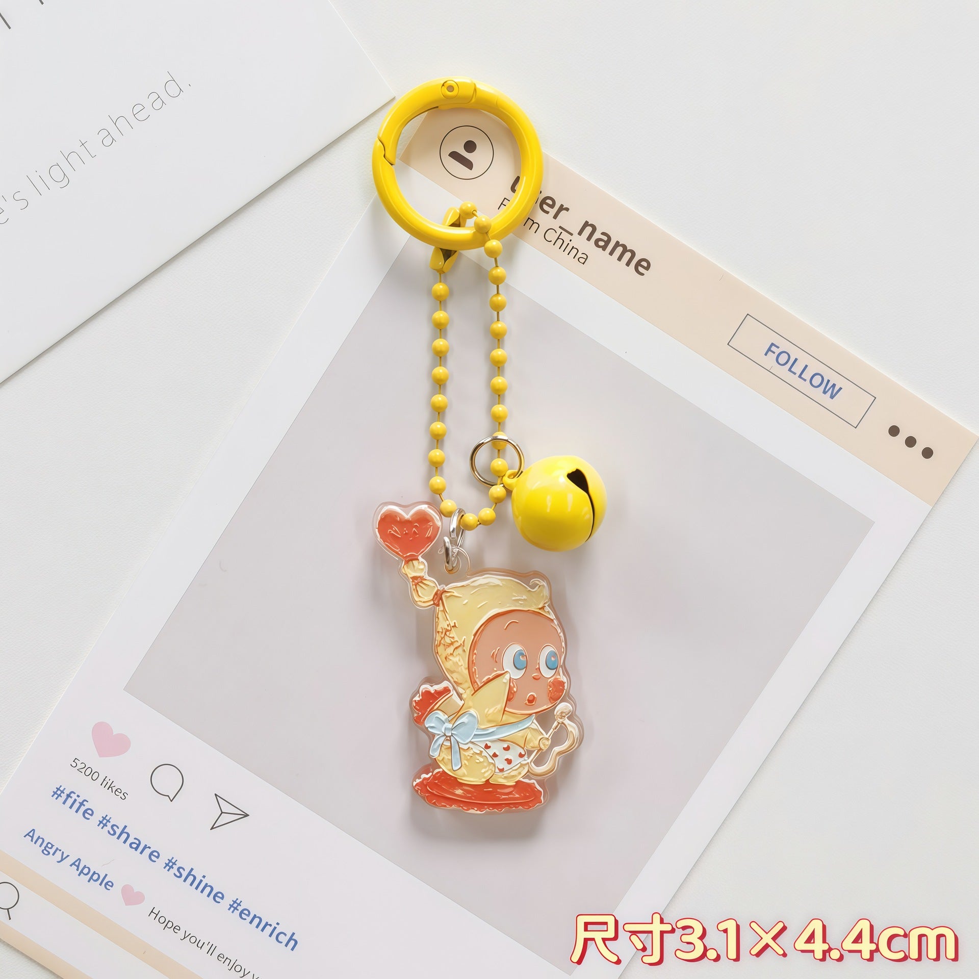 Wholesale Cute Cartoon Star Acrylic Keychain Pendant Boutique Resale Gift for Best Friend