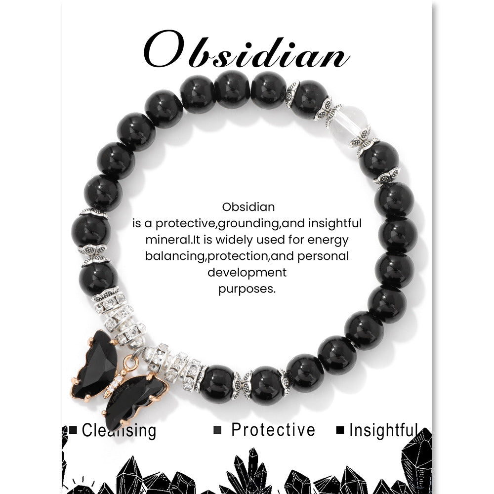 Wholesale Amethyst Butterfly Bracelet ACC-BT-YinYi006