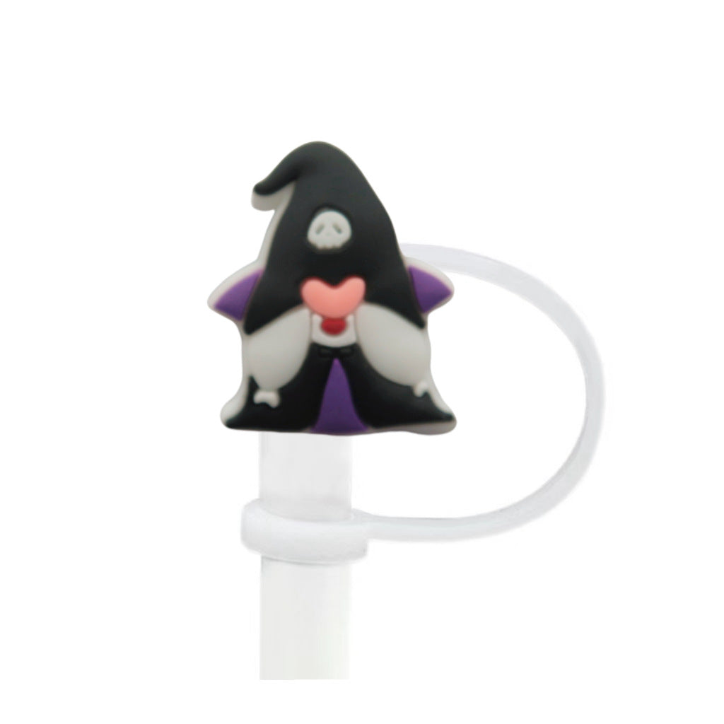 Wholesale 10pcs Christmas Series Cute Cartoon Party  Straw Cover Straw Tube Cap