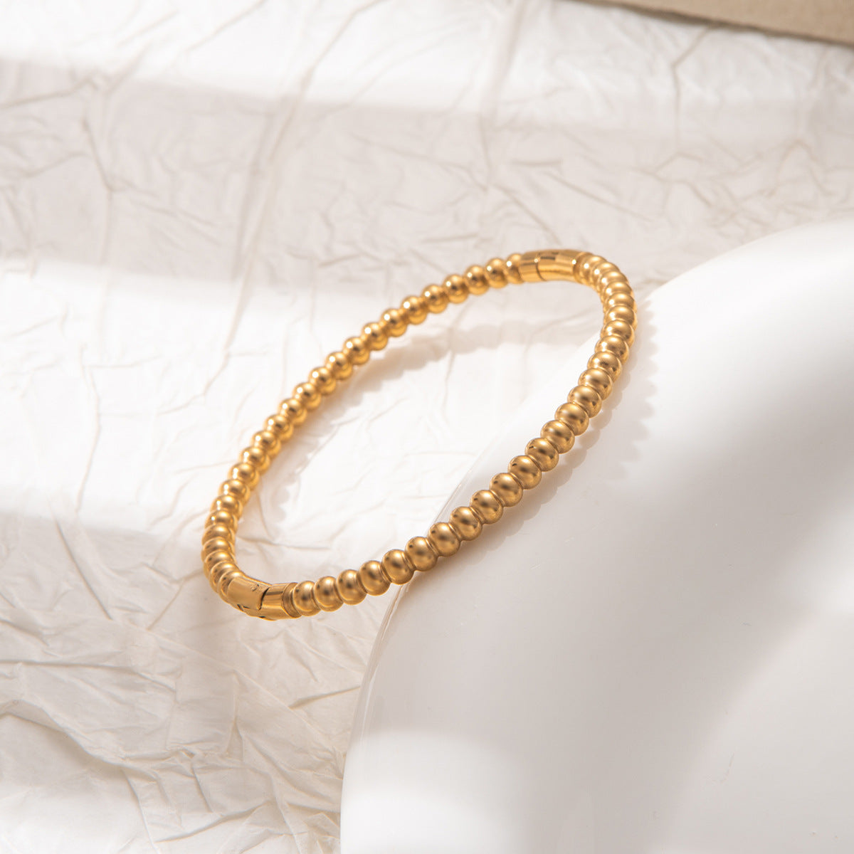 Wholesale Bamboo Design Stainless Steel Open Cuff Bracelet Fashion Jewelry Accessory Gift For Women Boutique Resale