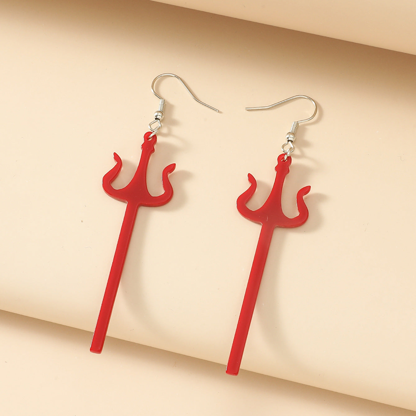 Wholesale Exaggerated Acrylic Trident Earrings