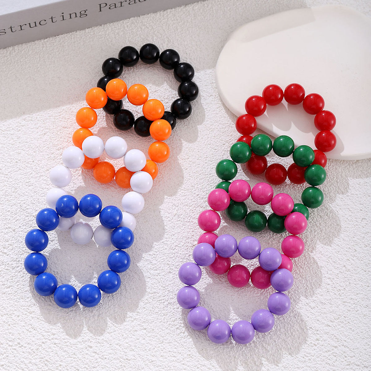 Wholesale Colorful Large Bead Bracelets Bohemian Ethnic Style Bracelet