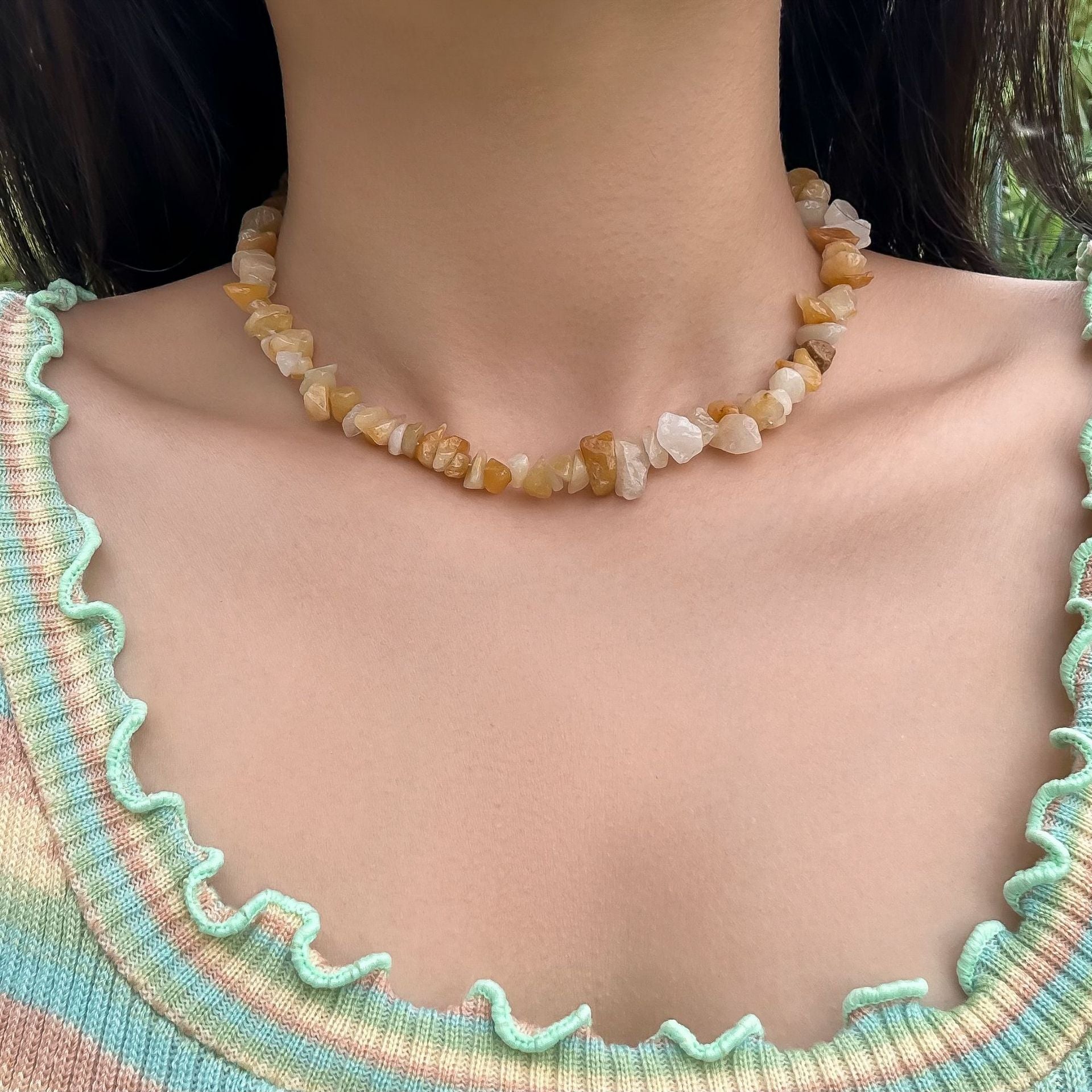 Wholesale Irregular Gravel Necklace Multi-layer Necklaces ACC-NE-DN022