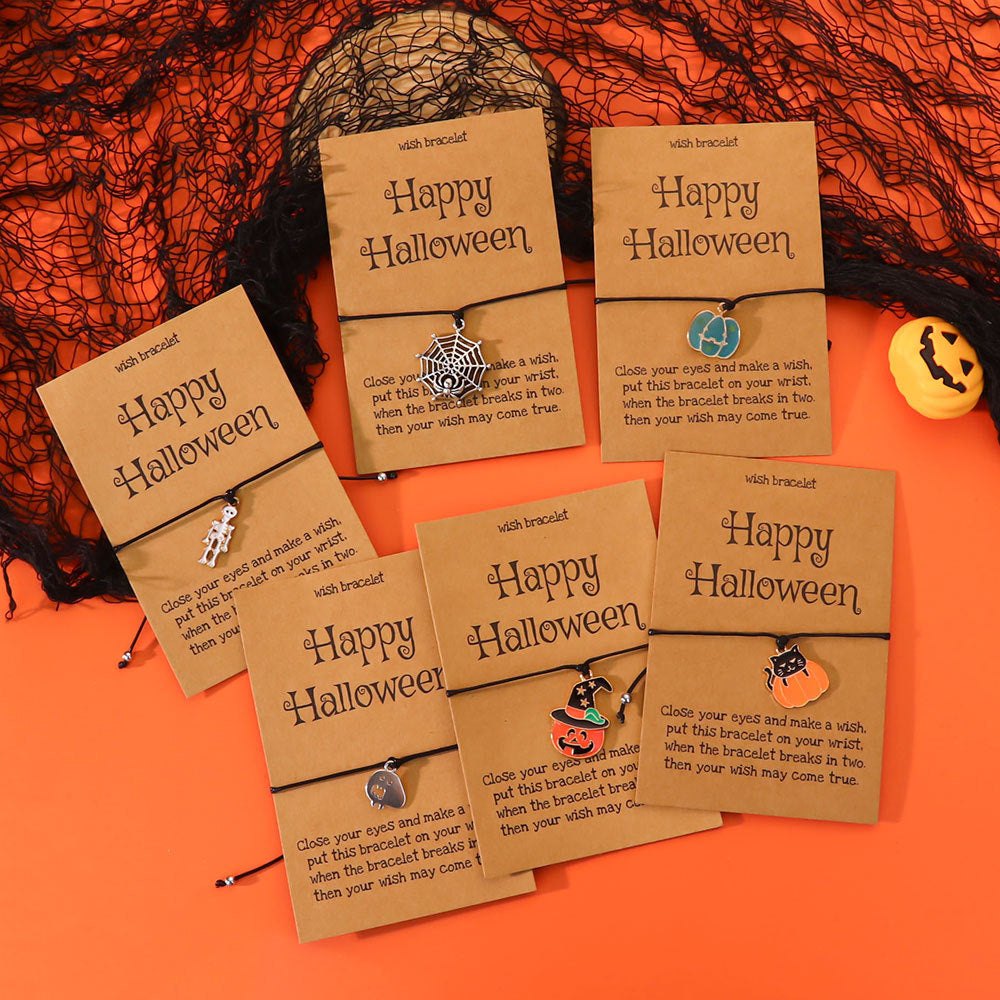 Wholesale  Oil Drop Pendant Evil Pumpkin Ghost Bracelet