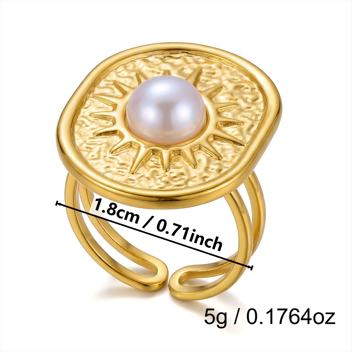 Wholesale Bohemian Sun Ginkgo Leaf Stacking Ring Set Stainless Steel Gold Plated Fashion Jewelry Accessory Gift