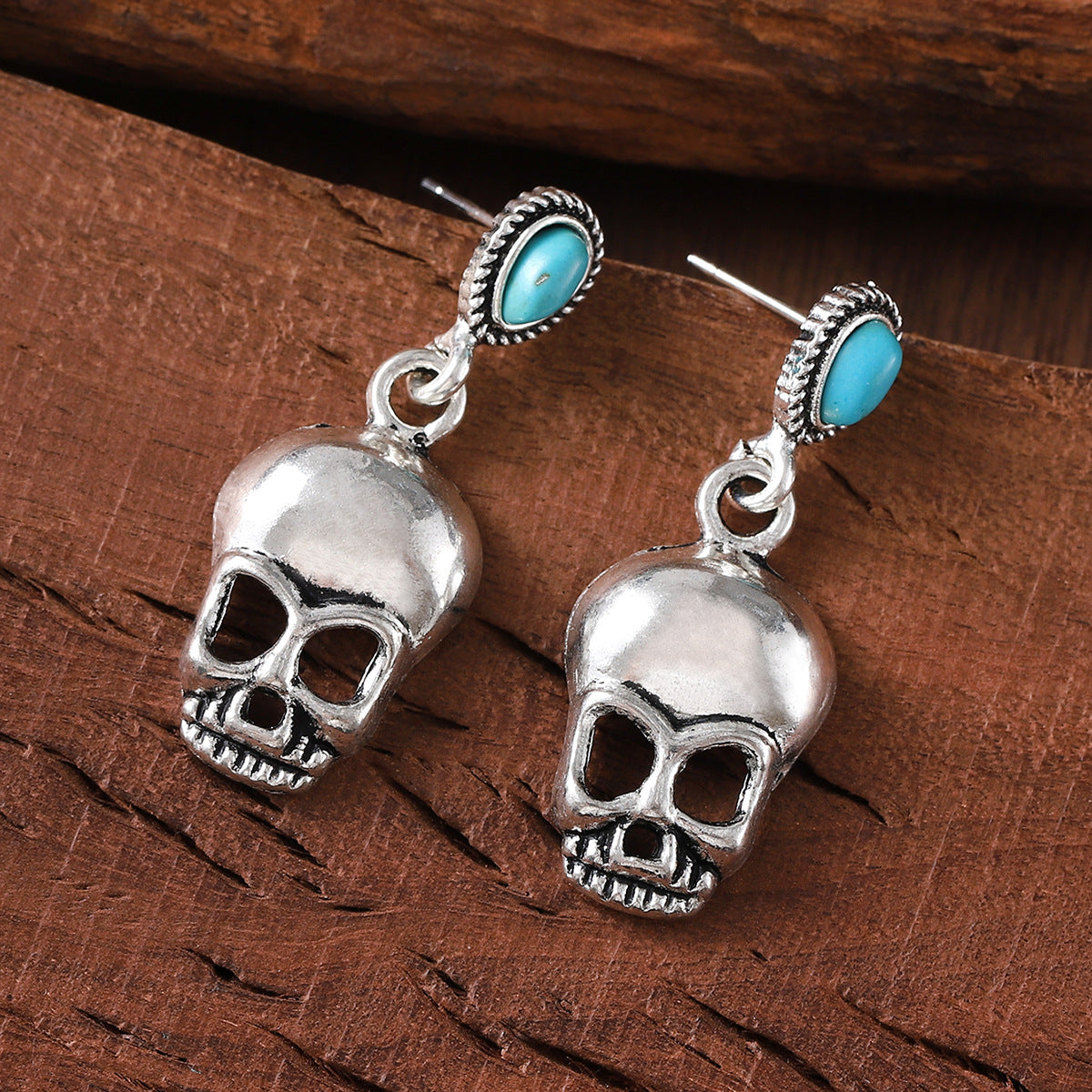 Wholesale  Skull Earrings Punk Style Zinc Alloy Fashion Accessory Trendy Gift For Party Boutique Resale