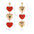 Wholesale Valentine's Day Red love diamond necklace combination suit