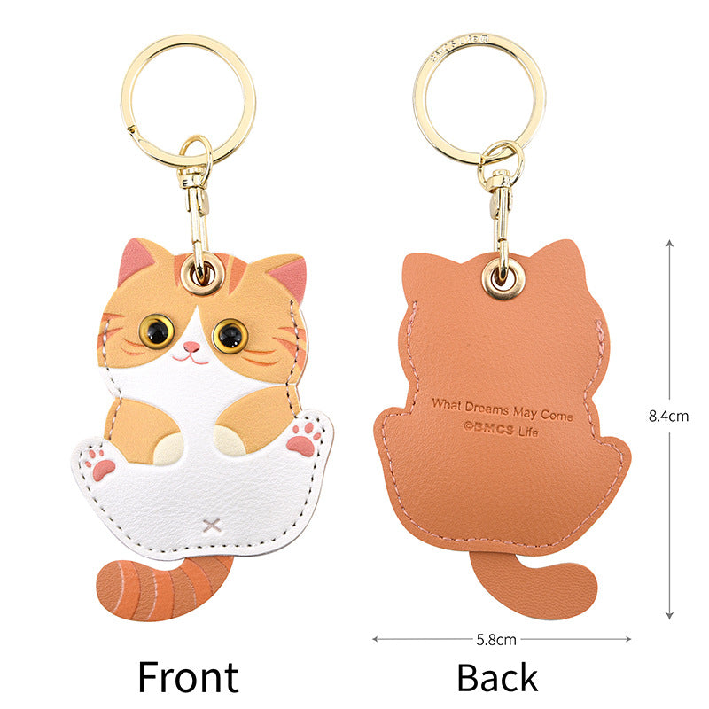 Wholesale Fruit Print Drop Shaped PU Leather Card Holder Keychain Cute Bag Charm Boutique Resale Gift