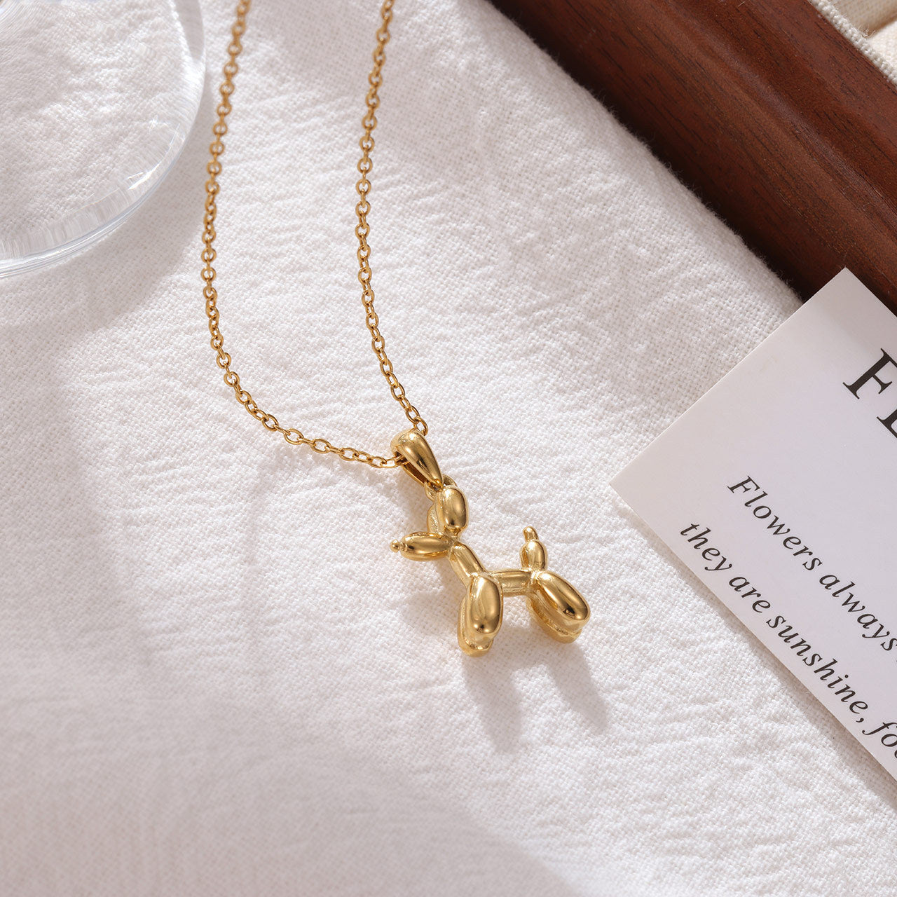 Wholesale Balloon Dog Titanium Steel choker Necklace