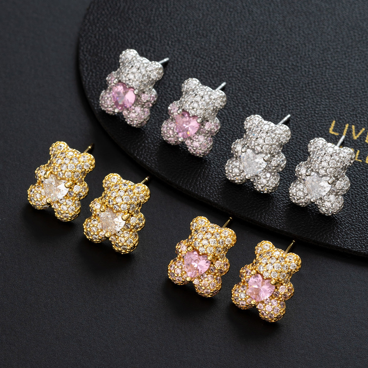 Wholesale Electroplated Copper  Rhinestone Earrings Trendy Women S Jewelry Accessory Cute DIY Design For Party Everyday Wear