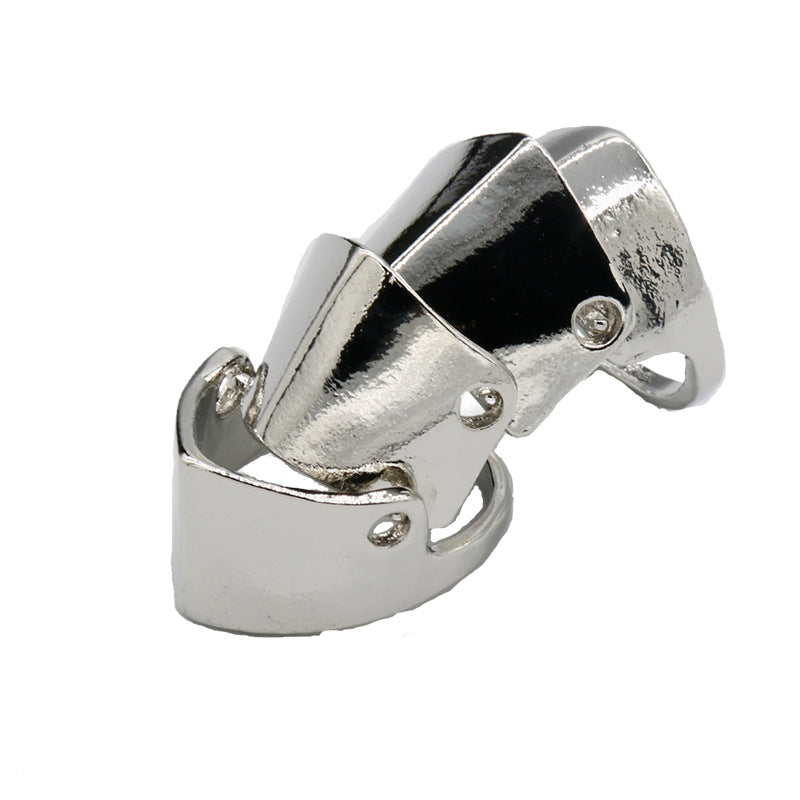 Wholesale punk style metal armor ring