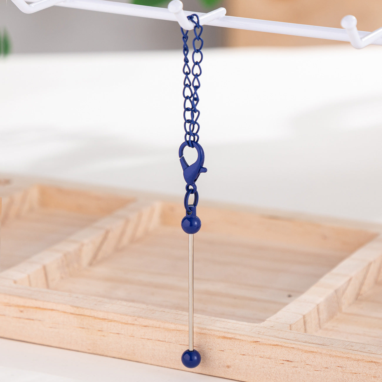 Wholesale Beadable Bar Keychains DIY Zipper Decoration ACC-KC-HuaH007