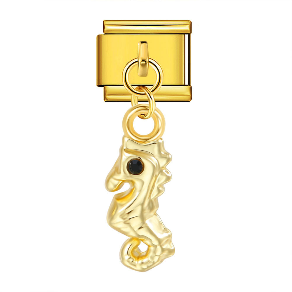 Wholesale Italian Charm Bracelet 9mm DIY Marine life Creative Stainless Steel Composable Bracelet