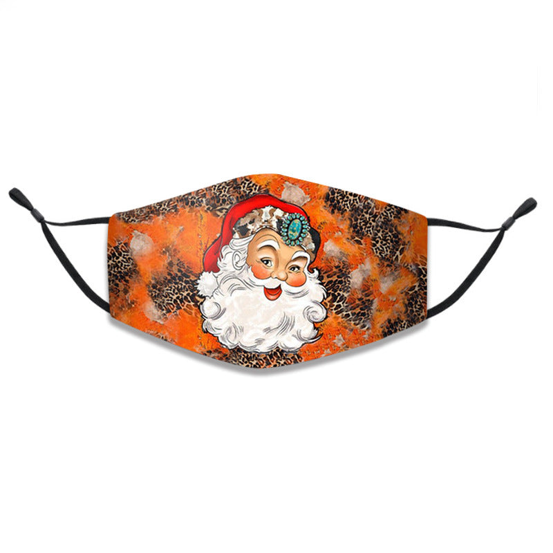 Wholesale Christmas Three-layer Cotton Mask Western Style Christmas Adult Dustproof Warm Breathable Mask ACC-MK-HY001