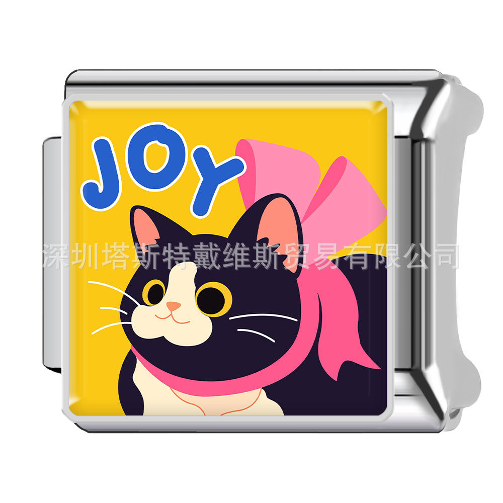 Wholesale Italian Charm Bracelet 9mm DIY Cute and able  Creative Stainless Steel Composable Bracelet