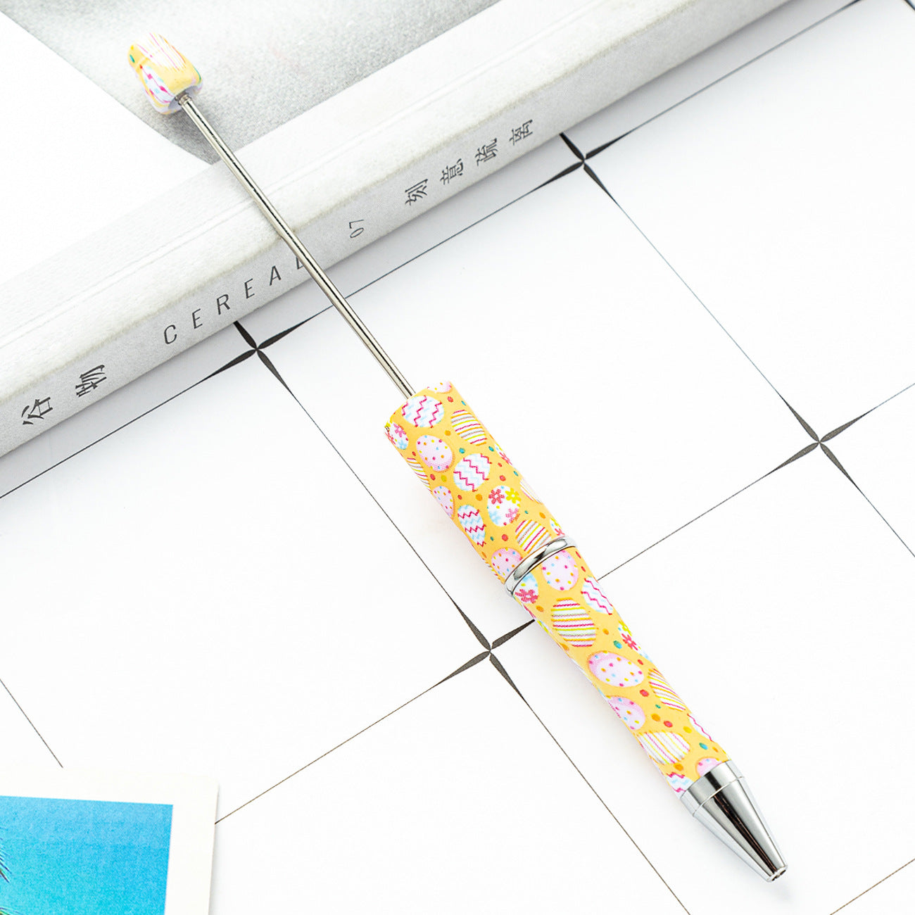 Wholesale Beadable Pens Easter Clover Print DIY Beaded Pens