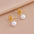 Wholesale Titanium Steel Classic Retro Micro-inlaid Flower  Pearl Necklace Earrings Jewelry Set
