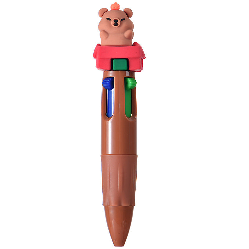 Wholesale Cute cartoon Christmas four-color ballpoint pen