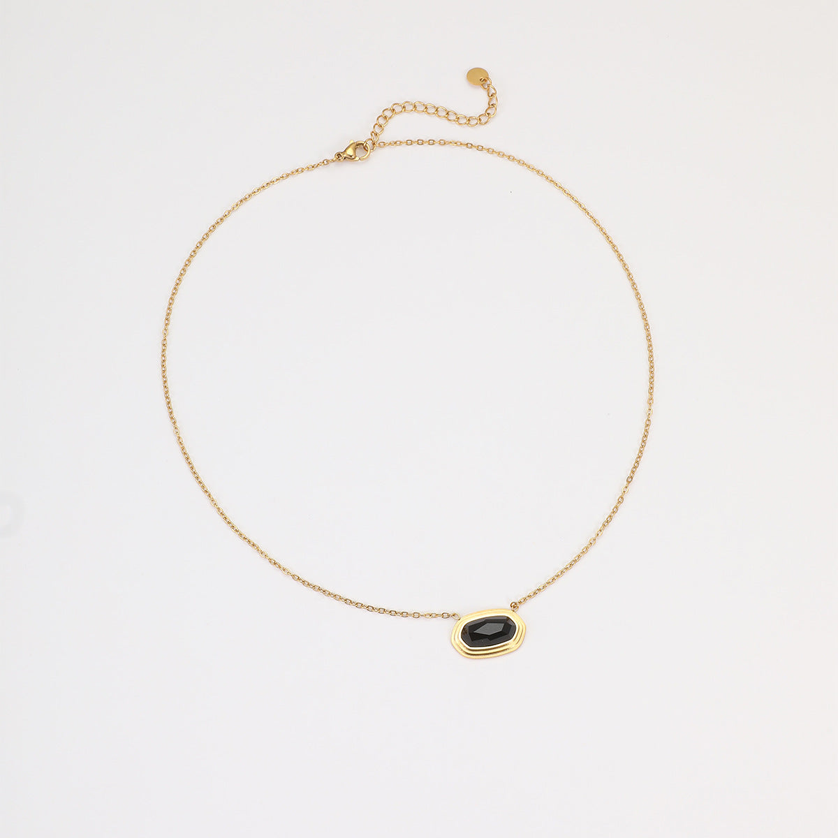Wholesale Geometric black onyx necklace