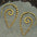 Wholesale geometric spiral ear ring fashion golden silver alloy exaggerated earrings