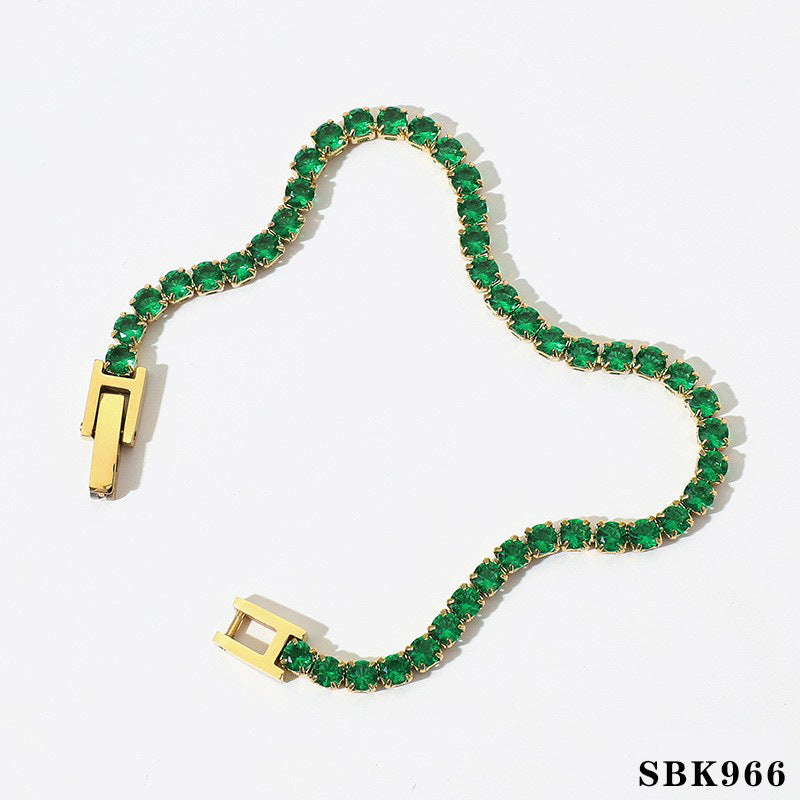 Großhandel mehrschichtiges Armbandanzug Edelstahl Eingelegtes Zirkonarmband