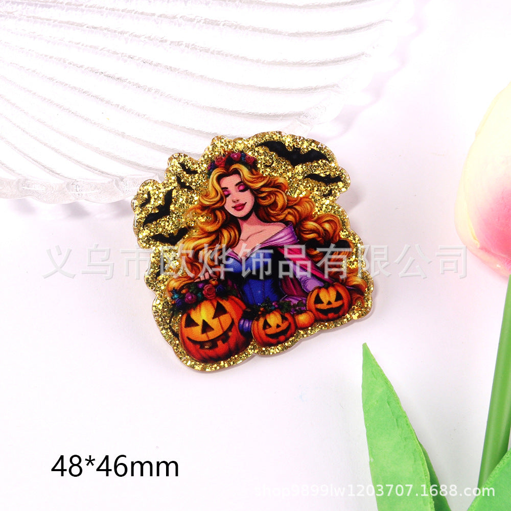 Wholesale 10pcs DIY Flatback Cartoon  Acrylic Flatback Badge Reels Retractable Keychain DIY Accessories