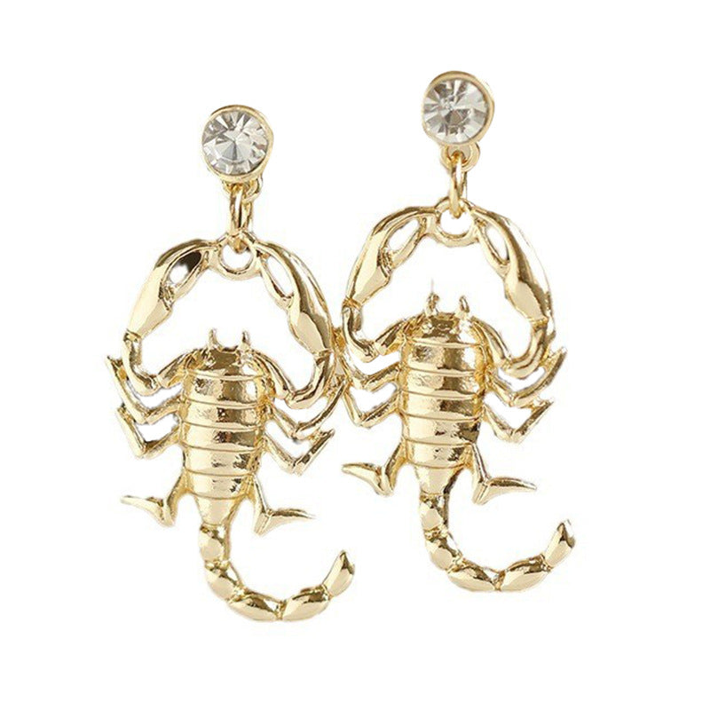 Wholesale Gold Scorpion Earrings with Diamonds Gem Earrings ACC-ES-Yuchen003