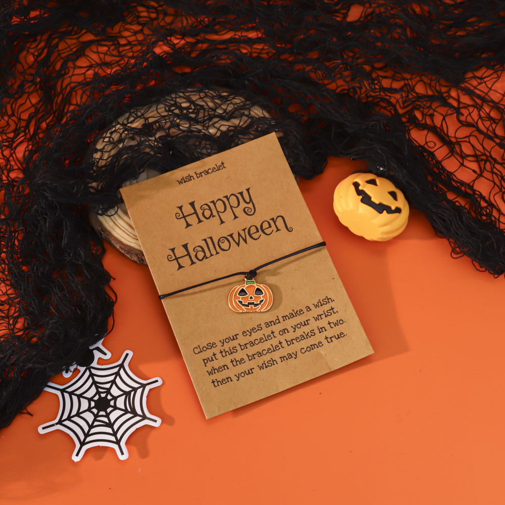 Wholesale  Oil Drop Pendant Evil Pumpkin Ghost Bracelet